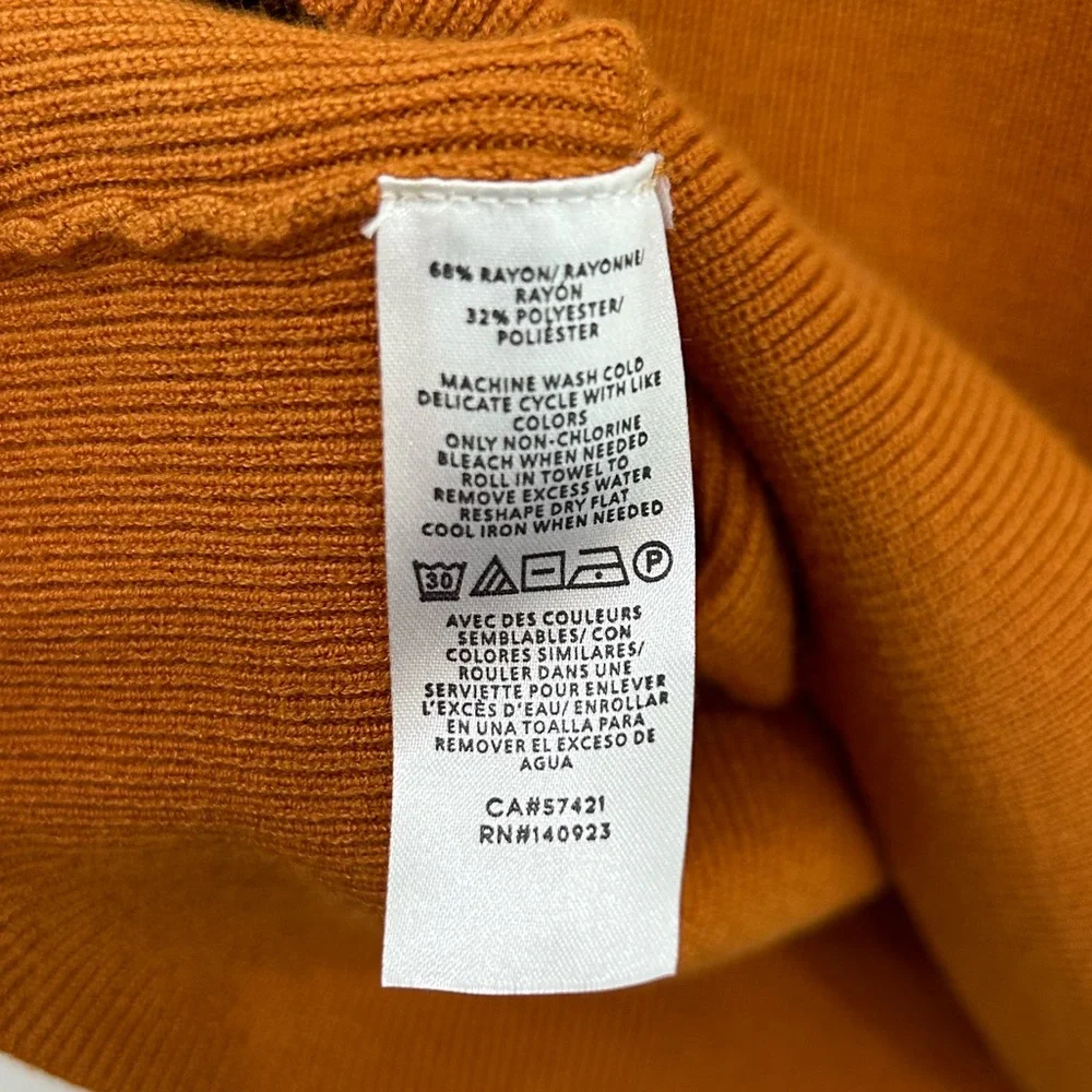 Women’s Loft Rusty Orange Knit Sweater , Size L - Picture 3 of 6